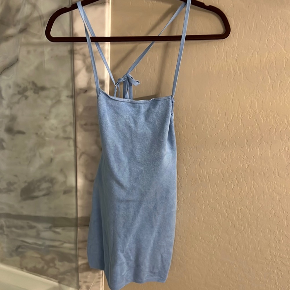 Abercrombie & Fitch light blue size small terry cloth dress